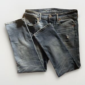 American Eagle Jeans Mens 33x30 Cotton Stretch Distressed Airflex